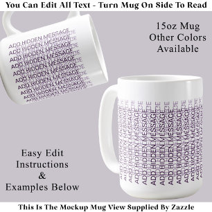 Mug Message secret personnalisé en typographie moderne