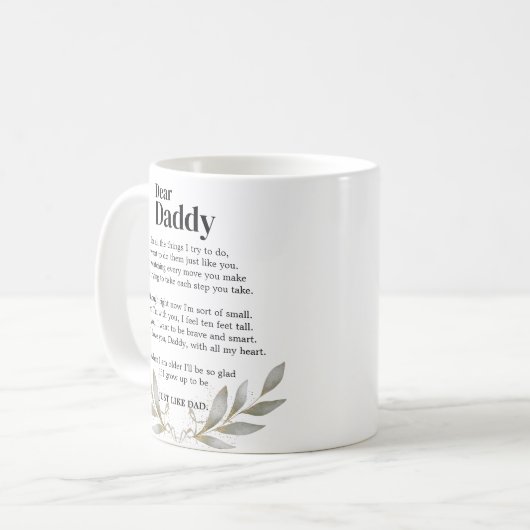 Mug Message sincère du fils à papa (Devant gauche)