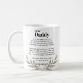 Mug Message sincère du fils à papa (Gauche)