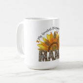 Mug Message Tournesol Uplifting pour Maman (Devant gauche)