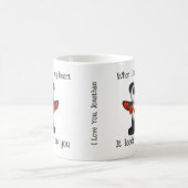 Mug Message Valentine Panda Bear String of Red Hearts (Centre)