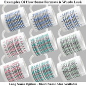 Mug Message Vert Personnalisé Long Nom Personnalisé Ca