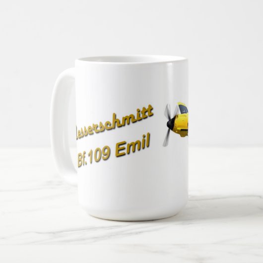 Mug Messerschmitt Bf.109E "Blanc 14" (Devant gauche)