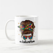 Mug Messy Bun Fier Autisme Maman (Gauche)