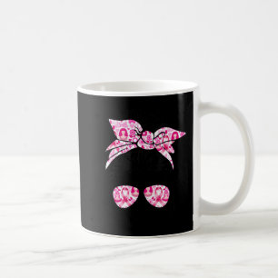Mug Messy Bun Pink Warrior Support Squad Cancer du sei
