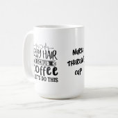 Mug Messy Hair frob café faisons ça Funny Nurse (Devant gauche)