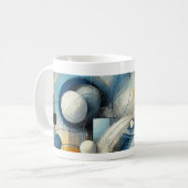 Mug met abstracte tekening koffiemok (Voorkant links)