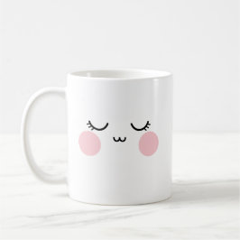 Mug met cute glimlachend gezicht Moderne esthetiek Koffiemok