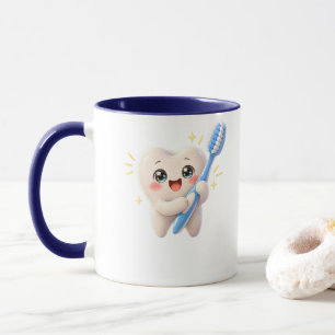 Mug met leuk tand-teken voor tandhygiënisten mok