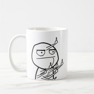 Mug met meme van meerdere middelvingers en boze ge koffiemok