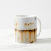 Mug Métal blanc rouillé : surface texturée (Devant droit)