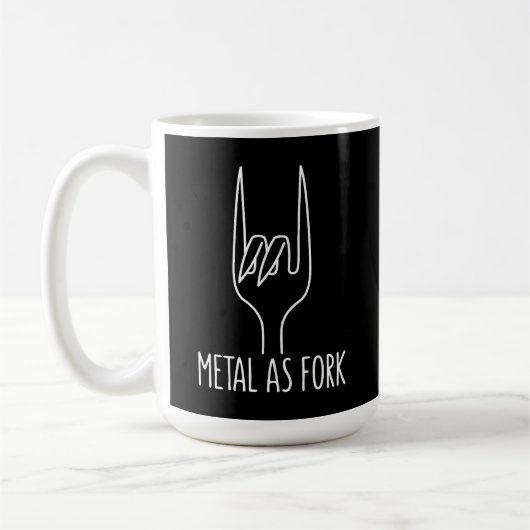 Mug Métal comme Fork Drôle Rock sur la conception de c (Gauche)