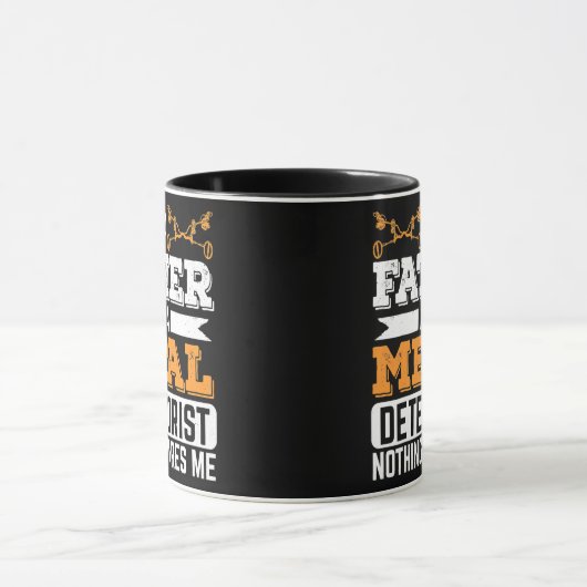 Mug Metal Detectorist Papa Father Metal Detecting (Centre)