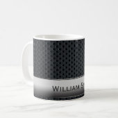 Mug Métal foncé rayé en acier (Devant gauche)