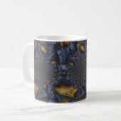 Mug Métal Moulé or et argent bleu (Devant gauche)