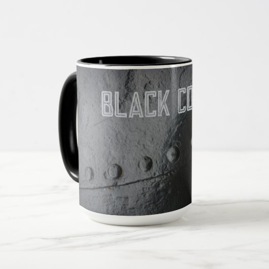 Mug Métal noir minimaliste (Devant gauche)