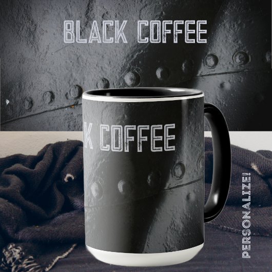 Mug Métal noir minimaliste