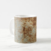 Mug Métal rouillé : Arrière - plan de panneau texturé. (Devant gauche)
