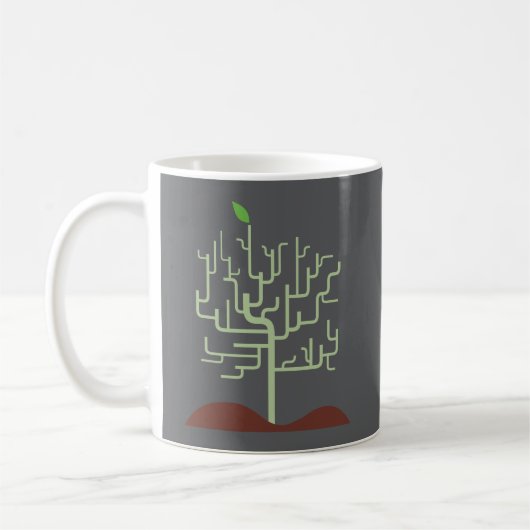 Mug Métamorphose symbolique Conception de croissance (Gauche)