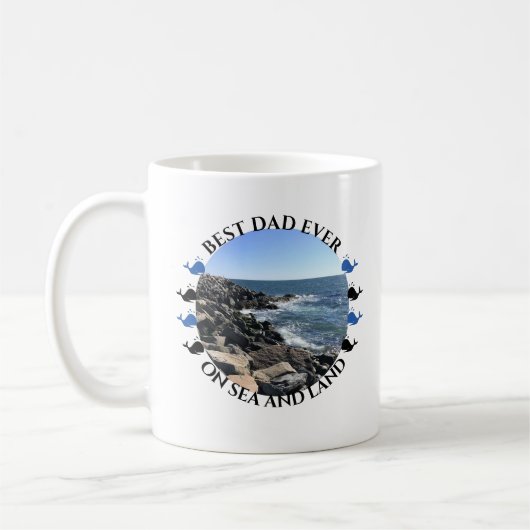 Mug Mete Meilleur Papa Ever Amateurs d'océan et de pla (Gauche)