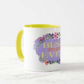 Mug Mete Meilleure Maman toujours Floral Fête des mère (Devant gauche)