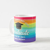 Mug Mete Rainbow Graduate Custom LGBTQ Graduate (Devant gauche)