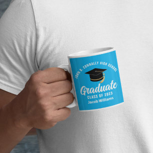 Mug Mete Sky Blue Graduate Custom 2025 Graduation