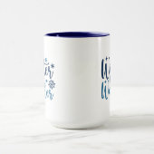 Mug Météo d'hiver - Typographie des Fêtes Neiges (Centre)