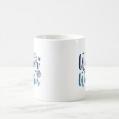 Mug Météo d'hiver - Typographie des Fêtes Neiges (Centre)