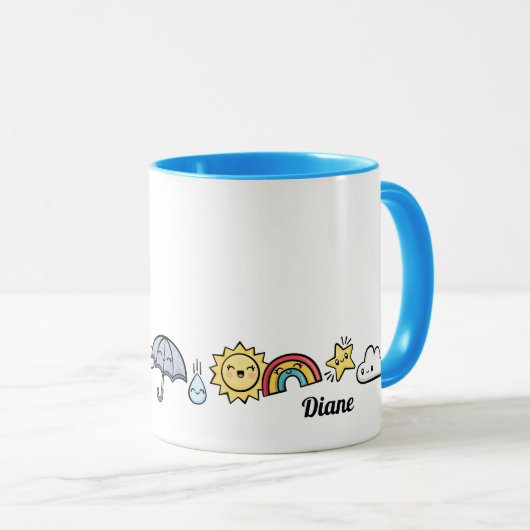 Mug Météo mignonne (Devant droit)