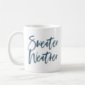 Mug Météo pullover marine écriture festive (Gauche)