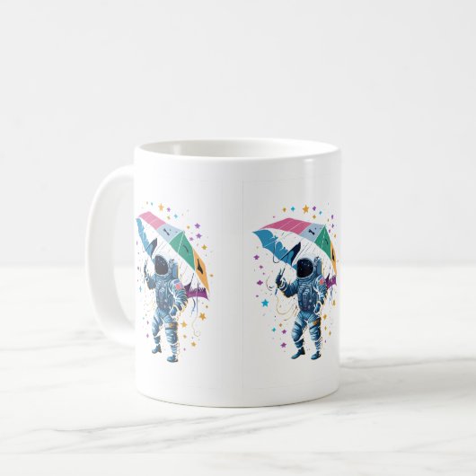 Mug Météo spatiale Tempête de l'astronaute Abstraite (Devant gauche)
