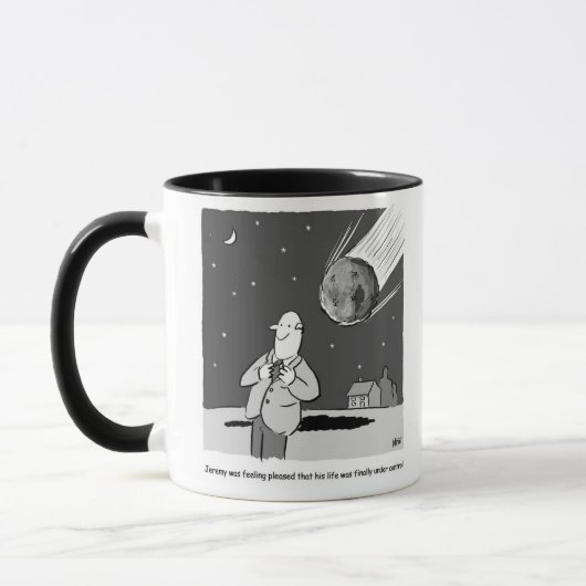 Mug Meteor Drôle Touchant La Catastrophe De La Terre (Gauche)