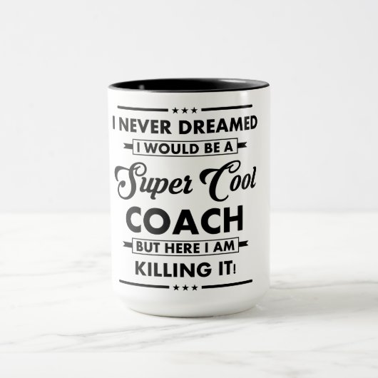 Mug Métier/Profession drôle Super Coach (Centre)