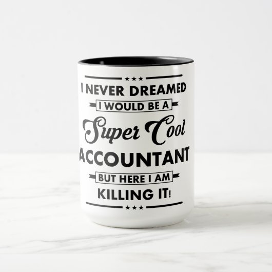 Mug Métier/Profession drôle Super comptable cool (Centre)