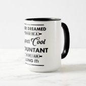 Mug Métier/Profession drôle Super comptable cool (Devant droit)