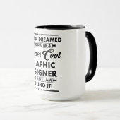 Mug Métier/Profession drôle Super Concepteur Cool (Devant droit)