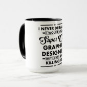 Mug Métier/Profession drôle Super Concepteur Cool (Devant gauche)