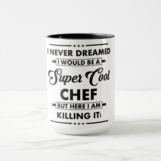 Mug Métier/Profession drôle Super Cuisinier Cool (Centre)