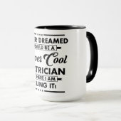 Mug Métier/Profession drôle Super Électricien Cool (Devant droit)