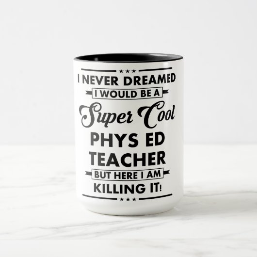 Mug Métier/Profession drôle Super Prof Cool (Centre)