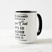 Mug Métier/Profession drôle Super Prof Cool (Devant droit)