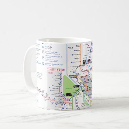 Mug Métro de Madrid (Devant gauche)