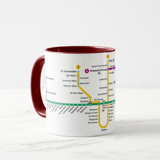 Mug Métro de Toronto (Devant gauche)