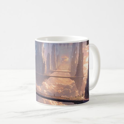 Mug Métropole flottante dans les nuages (Devant droit)