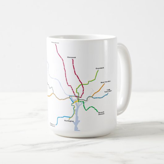 Mug Metrorail de WMATA (Devant droit)