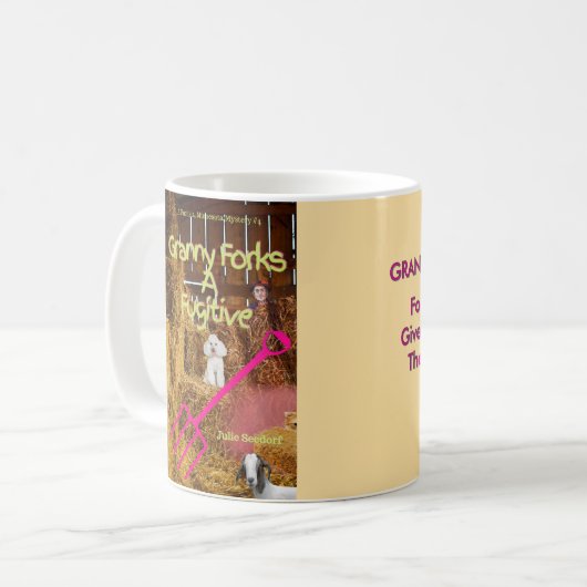 Mug Mets Une Fourche dedans ! Fuchsia (Devant gauche)