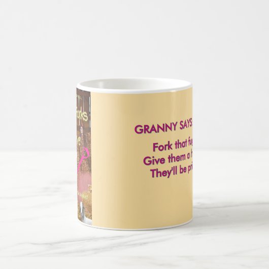 Mug Mets Une Fourche dedans ! Fuchsia (Centre)