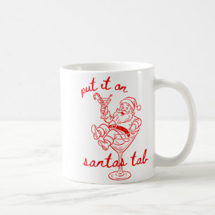 Mug Mettez-le sur l'onglet de Santa Drôle de Noël Queu