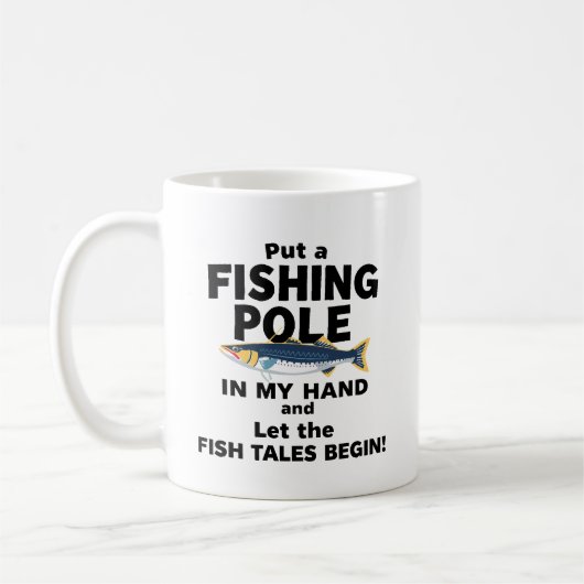 Mug Mettez une CANNE À PÊCHE DANS MA MAIN (Gauche)